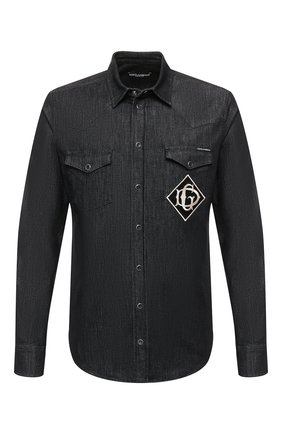 Мужская хлопковая рубашка DOLCE & GABBANA темно-серого цвета по цене 66300 руб., арт. G5EX7Z/G8BC9 | Фото 1 Мужская хлопковая рубашка DOLCE & GABBANA темно-серого цвета, арт. G5EX7Z/G8BC9 | Фото 1