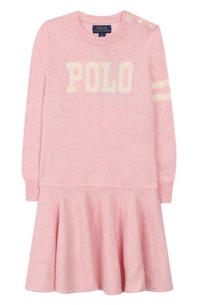 Детское платье из шерсти и хлопка POLO RALPH LAUREN розового цвета по цене 8995 руб., арт. 311751081 | Фото 1 Детское платье из шерсти и хлопка POLO RALPH LAUREN розового цвета, арт. 311751081 | Фото 1