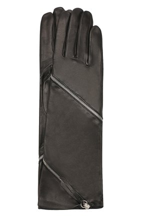 Женские кожаные перчатки AGNELLE черного цвета по цене 10550 руб., арт. ZIPPER/S | Фото 1 Женские кожаные перчатки AGNELLE черного цвета, арт. ZIPPER/S | Фото 1