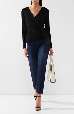 Женский кардиган из вискозы DIANE VON FURSTENBERG черного цвета по цене 21050 руб., арт. 13268DVF | Фото 2 Женский кардиган из вискозы DIANE VON FURSTENBERG черного цвета, арт. 13268DVF | Фото 2