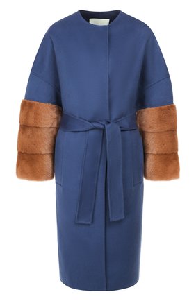 Женское шерстяное пальто AVA ADORE синего цвета по цене 156500 руб., арт. BELFAST/74 AA FW19 | Фото 1 Женское шерстяное пальто AVA ADORE синего цвета, арт. BELFAST/74 AA FW19 | Фото 1