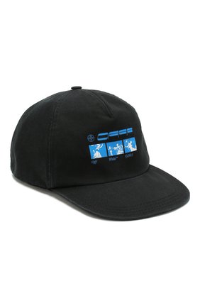 Мужской хлопковая бейсболка OFF-WHITE черного цвета по цене 15100 руб., арт. 0MLB008F194000091030 | Фото 1 Мужской хлопковая бейсболка OFF-WHITE черного цвета, арт. 0MLB008F194000091030 | Фото 1