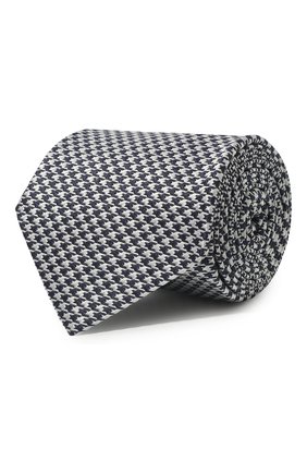 Мужской шелковый галстук LUIGI BORRELLI серого цвета, арт. LC80-B/TT8586 | Фото 1 (Материал: Текстиль, Шелк; Принт: С принтом; Статус проверки: Проверена категория)