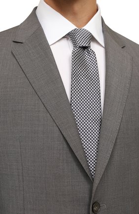 Мужской шелковый галстук LUIGI BORRELLI серого цвета, арт. LC80-B/TT8586 | Фото 2 (Материал: Текстиль, Шелк; Принт: С принтом; Статус проверки: Проверена категория)