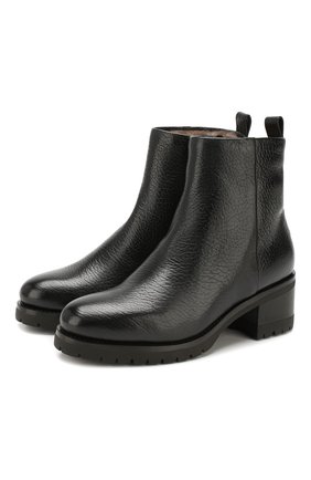 Женские кожаные ботинки SANTONI черного цвета по цене 39950 руб., арт. WTDY57605SM0AHKTN01 | Фото 1 Женские кожаные ботинки SANTONI черного цвета, арт. WTDY57605SM0AHKTN01 | Фото 1