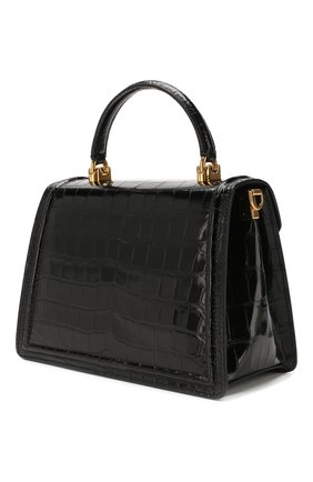 Женская сумка devotion small из кожи аллигатора DOLCE & GABBANA черного цвета по цене 0 руб., арт. BB6727/A2R08/AMIS | Фото 3 Женская сумка devotion small из кожи аллигатора DOLCE & GABBANA черного цвета, арт. BB6727/A2R08/AMIS | Фото 3 (Сумки-технические: Сумки через плечо, Сумки top-handle; Материал: Экзотическая кожа, Натуральная кожа; Ремень/цепочка: На ремешке; Статус проверки: Проверено, Проверена категория; Размер: small)
