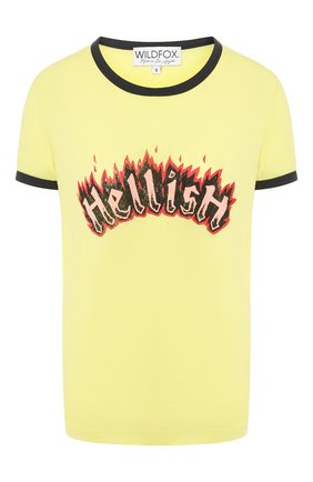 Женская хлопковая футболка WILDFOX желтого цвета по цене 7995 руб., арт. WCJ1888H7 | Фото 1 Женская хлопковая футболка WILDFOX желтого цвета, арт. WCJ1888H7 | Фото 1