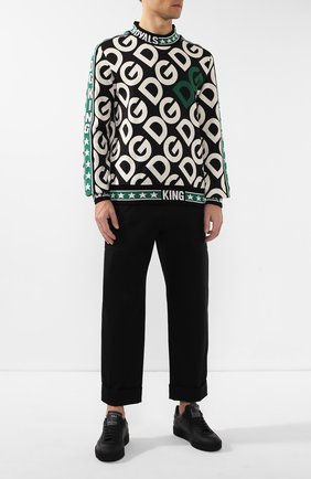 Мужские кожаные кеды miami DOLCE & GABBANA черного цвета по цене 46350 руб., арт. CS1648/AA617 | Фото 2 Мужские кожаные кеды miami DOLCE & GABBANA черного цвета, арт. CS1648/AA617 | Фото 2