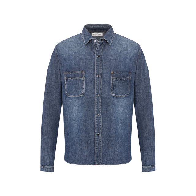 Джинсовая рубашка Yves Saint Laurent 10480522