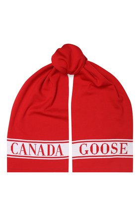 Детский шерстяной шарф CANADA GOOSE красного цвета по цене 8335 руб., арт. 6955K | Фото 1 Детский шерстяной шарф CANADA GOOSE красного цвета, арт. 6955K | Фото 1