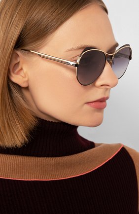 Женские солнцезащитные очки BVLGARI черного цвета по цене 27000 руб., арт. 6120-20338G | Фото 2 Женские солнцезащитные очки BVLGARI черного цвета, арт. 6120-20338G | Фото 2 (Тип очков: С/з; Статус проверки: Проверено, Проверена категория; Оптика Гендер: оптика-женское; Очки форма: Круглые)