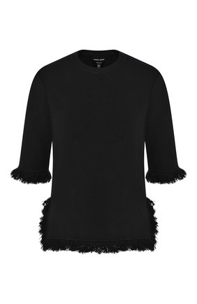 Женский пуловер из смеси шерсти и кашемира GIORGIO ARMANI черного цвета по цене 113500 руб., арт. 6GAM05/AM18Z | Фото 1
