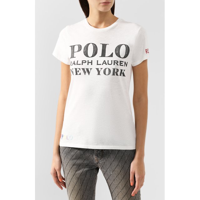 Хлопковая футболка Polo Ralph Lauren 10481948