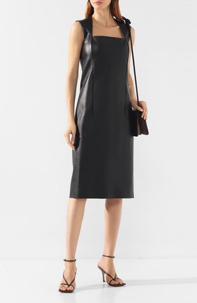 Женское кожаное платье BOTTEGA VENETA черного цвета по цене 283500 руб., арт. 585767/VKHD0 | Фото 2 Женское кожаное платье BOTTEGA VENETA черного цвета, арт. 585767/VKHD0 | Фото 2