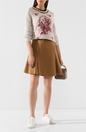 Женская пуловер REDVALENTINO белого цвета по цене 37150 руб., арт. SR0KCB80/4ME | Фото 2 Женская пуловер REDVALENTINO белого цвета, арт. SR0KCB80/4ME | Фото 2