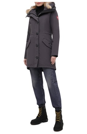 Женская парка rossclair CANADA GOOSE серого цвета по цене 99500 руб., арт. 2580L | Фото 2 Женская парка rossclair CANADA GOOSE серого цвета, арт. 2580L | Фото 2