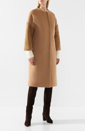 Женское шерстяное пальто AVA ADORE бежевого цвета по цене 68450 руб., арт. ATHENS/71 AA FW19 | Фото 2 Женское шерстяное пальто AVA ADORE бежевого цвета, арт. ATHENS/71 AA FW19 | Фото 2