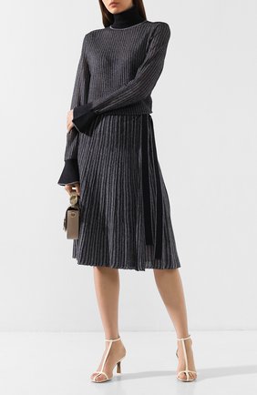 Женская юбка VICTORIA, VICTORIA BECKHAM темно-синего цвета по цене 32400 руб., арт. KSVV 018 PAW19 VISC0SE BLEND | Фото 2 Женская юбка VICTORIA, VICTORIA BECKHAM темно-синего цвета, арт. KSVV 018 PAW19 VISC0SE BLEND | Фото 2