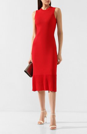 Женское платье из вискозы VICTORIA BECKHAM красного цвета по цене 96050 руб., арт. DR KNT 61026 | Фото 2 Женское платье из вискозы VICTORIA BECKHAM красного цвета, арт. DR KNT 61026 | Фото 2