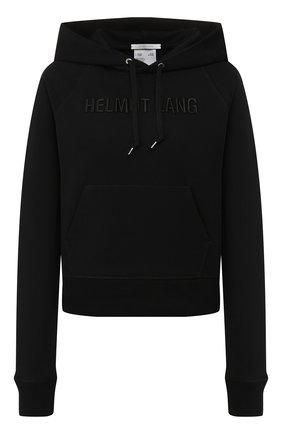 Женская хлопковое худи HELMUT LANG черного цвета по цене 25100 руб., арт. J07DW503 | Фото 1 Женская хлопковое худи HELMUT LANG черного цвета, арт. J07DW503 | Фото 1