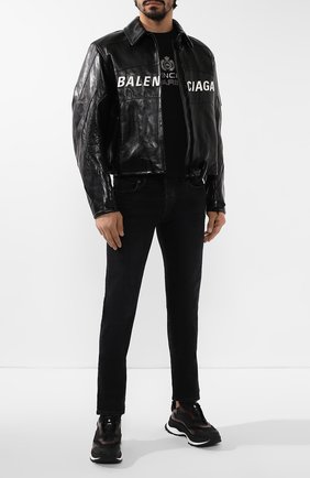 Мужская кожаная куртка BALENCIAGA черного цвета по цене 316000 руб., арт. 594594/TGS08 | Фото 2 Мужская кожаная куртка BALENCIAGA черного цвета, арт. 594594/TGS08 | Фото 2