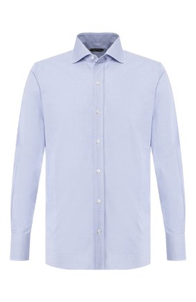 Мужская хлопковая сорочка TOM FORD голубого цвета по цене 35700 руб., арт. 6FT603/94S1AX | Фото 1 Мужская хлопковая сорочка TOM FORD голубого цвета, арт. 6FT603/94S1AX | Фото 1