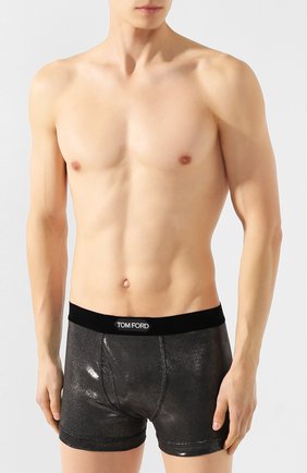 Мужские хлопковые боксеры TOM FORD черного цвета по цене 11550 руб., арт. T4LC30070 | Фото 2 Мужские хлопковые боксеры TOM FORD черного цвета, арт. T4LC30070 | Фото 2