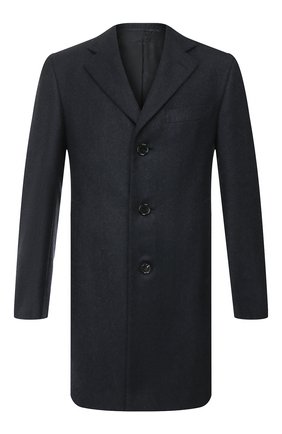 Мужской шерстяное пальто BRIONI темно-синего цвета, арт. R0KC0L/08A8Q | Фото 1 (Материал подклада: Купро; Рукава: Длинные; Материал внешний: Шерсть; Мужское Кросс-КТ: Верхняя одежда, пальто-верхняя одежда; Стили: Классический; Длина (верхняя одежда): До середины бедра; Статус проверки: Проверена категория)