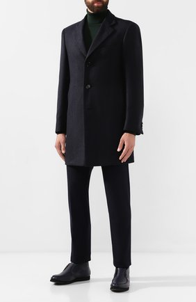 Мужской шерстяное пальто BRIONI темно-синего цвета по цене 476000 руб., арт. R0KC0L/08A8Q | Фото 2 Мужской шерстяное пальто BRIONI темно-синего цвета, арт. R0KC0L/08A8Q | Фото 2 (Материал подклада: Купро; Рукава: Длинные; Материал внешний: Шерсть; Мужское Кросс-КТ: Верхняя одежда, пальто-верхняя одежда; Стили: Классический; Длина (верхняя одежда): До середины бедра; Статус проверки: Проверена категория)