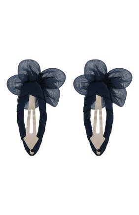 Детская комплект из 2-х заколок floral str JUNEFEE синего цвета по цене 980 руб., арт. 6211 | Фото 2 Детская комплект из 2-х заколок floral str JUNEFEE синего цвета, арт. 6211 | Фото 2