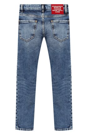 Детские джинсы DSQUARED2 синего цвета по цене 21500 руб., арт. DQ01PW-D00VT | Фото 2 Детские джинсы DSQUARED2 синего цвета, арт. DQ01PW-D00VT | Фото 2