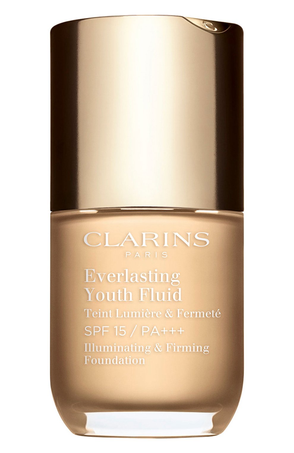 Женское устойчивый тональный флюид everlasting youth fluid spf 15, оттенок 100,5 CLARINS бесцветного цвета, арт. 80053001 | Фото 1