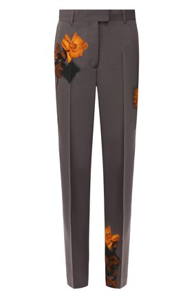 Женские шерстяные брюки DRIES VAN NOTEN серого цвета по цене 64350 руб., арт. 192-10933-8428 | Фото 1 Женские шерстяные брюки DRIES VAN NOTEN серого цвета, арт. 192-10933-8428 | Фото 1