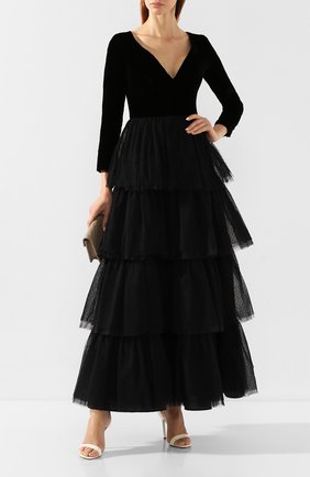 Женское платье-макси SARA ROKA черного цвета по цене 59950 руб., арт. SEDDY 42/FW19-47 | Фото 2 Женское платье-макси SARA ROKA черного цвета, арт. SEDDY 42/FW19-47 | Фото 2