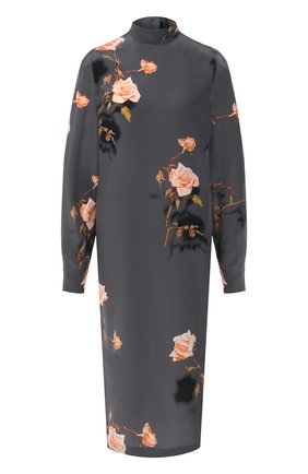 Женское шелковое платье DRIES VAN NOTEN серого цвета по цене 68900 руб., арт. 192-11076-8200 | Фото 1 Женское шелковое платье DRIES VAN NOTEN серого цвета, арт. 192-11076-8200 | Фото 1