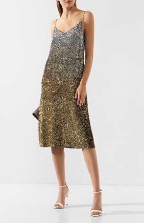 Женское платье с пайетками DRIES VAN NOTEN золотого цвета по цене 192000 руб., арт. 192-11020-8383 | Фото 2 Женское платье с пайетками DRIES VAN NOTEN золотого цвета, арт. 192-11020-8383 | Фото 2
