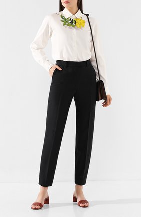 Женские шерстяные брюки DRIES VAN NOTEN темно-синего цвета по цене 42700 руб., арт. 192-10933-8182 | Фото 2 Женские шерстяные брюки DRIES VAN NOTEN темно-синего цвета, арт. 192-10933-8182 | Фото 2