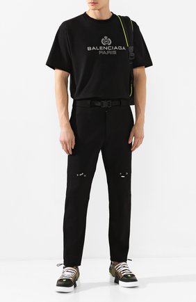 Мужские кожаные кеды PHILIPP PLEIN хаки цвета по цене 60750 руб., арт. MSC2267 | Фото 2 Мужские кожаные кеды PHILIPP PLEIN хаки цвета, арт. MSC2267 | Фото 2