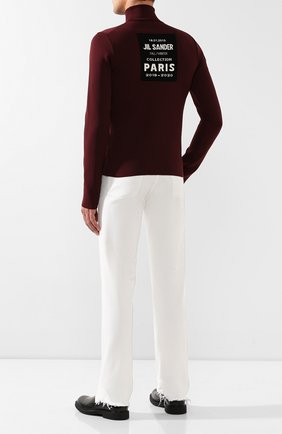 Мужской водолазка JIL SANDER бордового цвета по цене 48600 руб., арт. JSMP751038-MPY45008 | Фото 2 Мужской водолазка JIL SANDER бордового цвета, арт. JSMP751038-MPY45008 | Фото 2