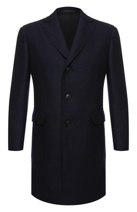 Мужской шерстяное пальто Z ZEGNA темно-синего цвета по цене 123000 руб., арт. 689770/4DSVG0 | Фото 1 Мужской шерстяное пальто Z ZEGNA темно-синего цвета, арт. 689770/4DSVG0 | Фото 1