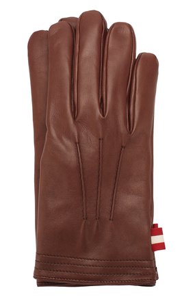 Мужские кожаные перчатки BALLY коричневого цвета, арт. M9P0027L-1S016/370 | Фото 1 (Мужское Кросс-КТ: Кожа и замша; Статус проверки: Проверена категория; Материал: Натуральная кожа)