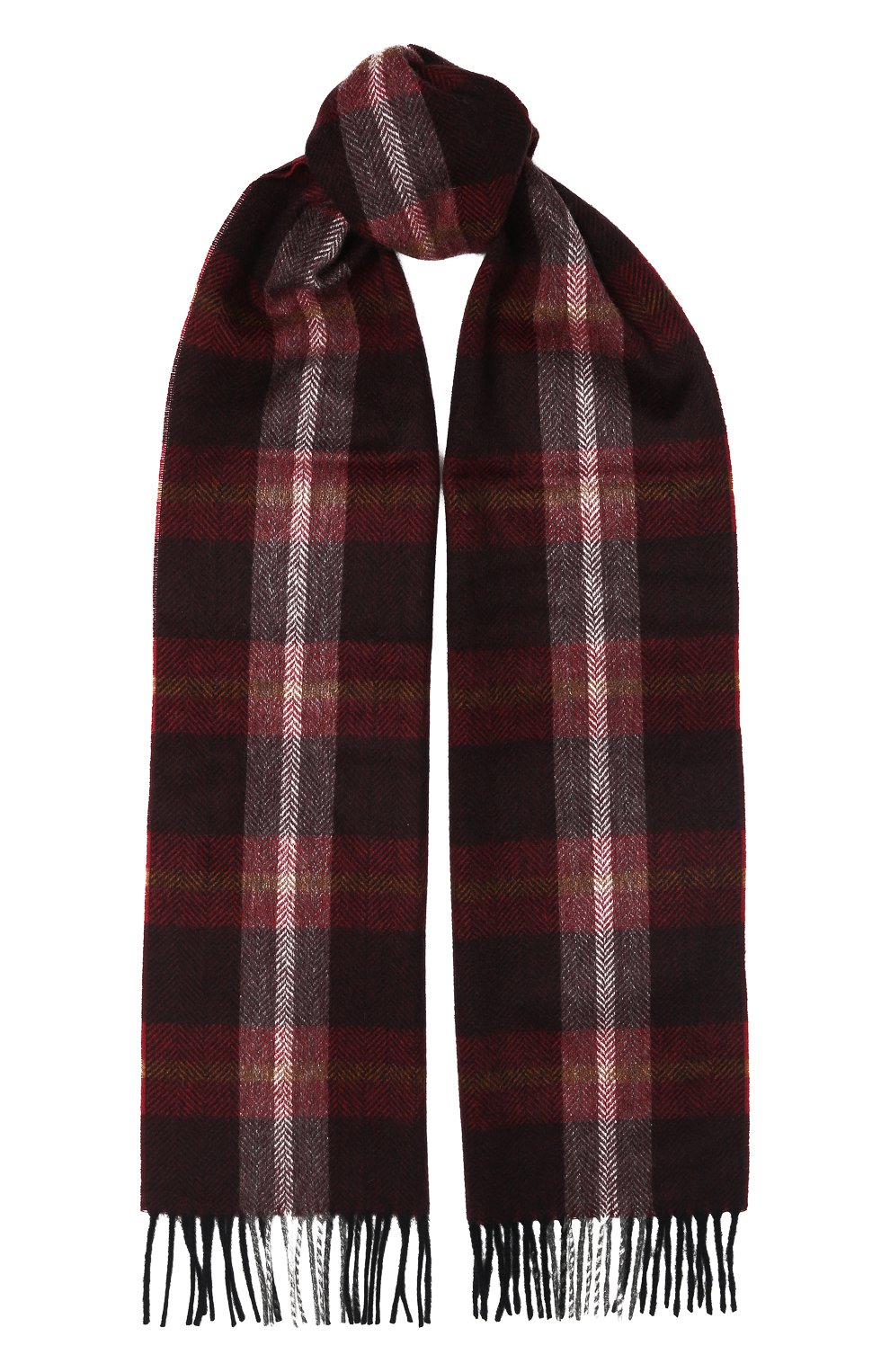 Мужской кашемировый шарф ANDREA CAMPAGNA бордового цвета, арт. 632349/SCARF | Фото 1