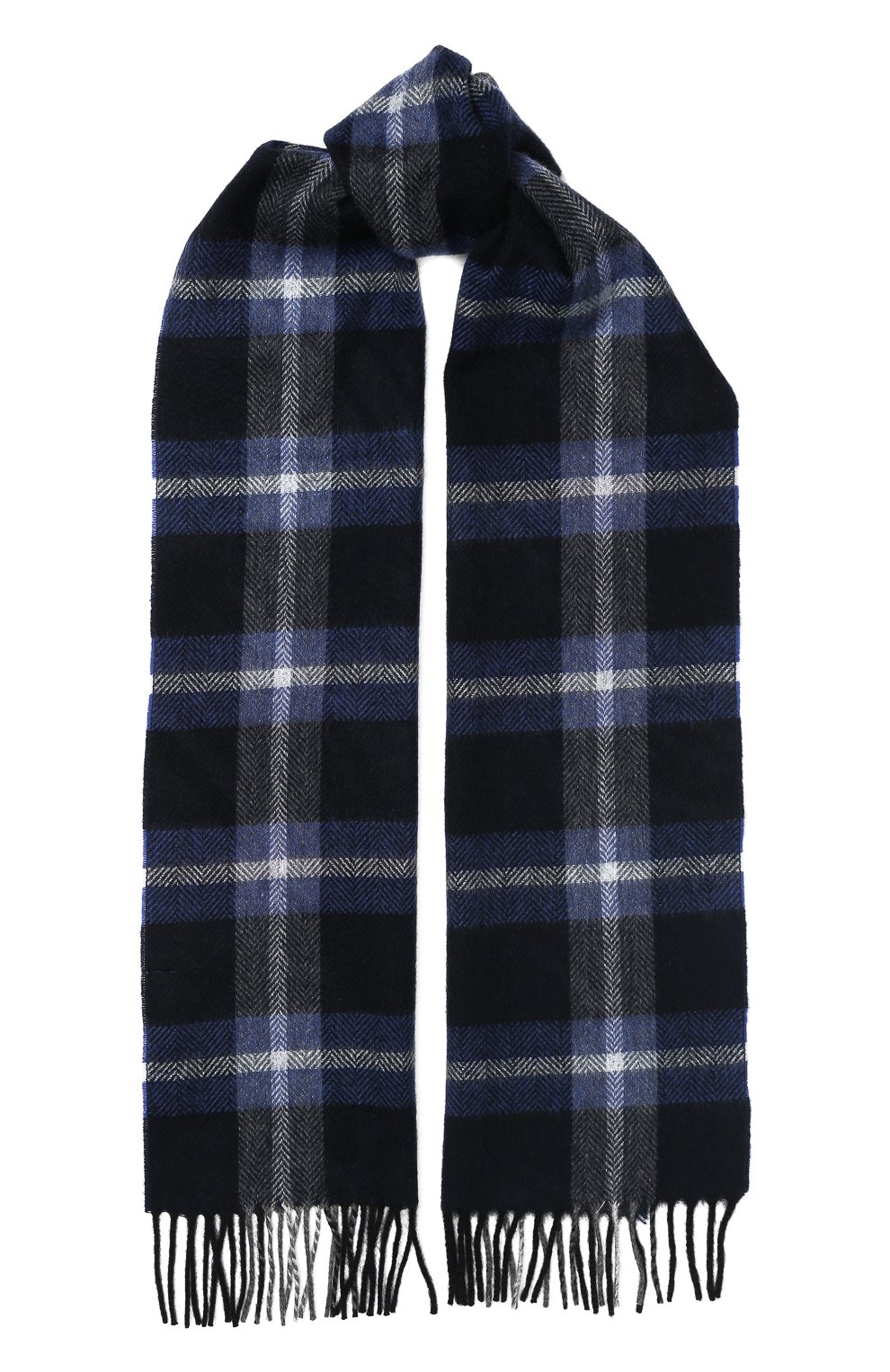 Мужской кашемировый шарф ANDREA CAMPAGNA темно-синего цвета, арт. 632349/SCARF | Фото 1