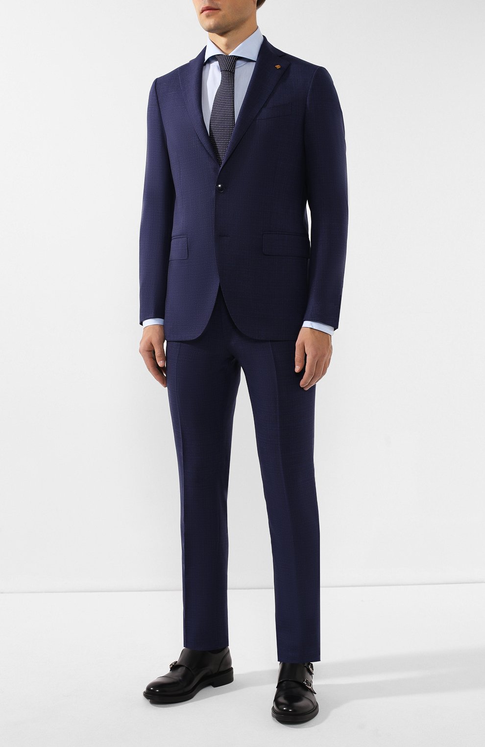 Мужской темно-синий шерстяной костюм SARTORIA LATORRE купить в интернет ...