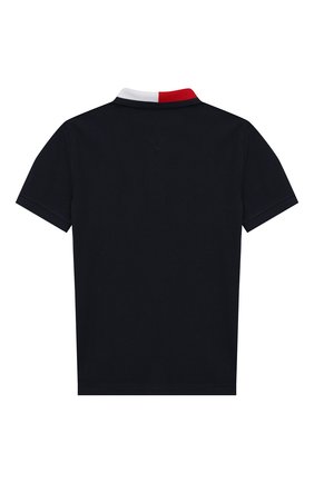 Детское хлопковое поло TOMMY HILFIGER темно-синего цвета по цене 5990 руб., арт. KB0KB04987 | Фото 2 Детское хлопковое поло TOMMY HILFIGER темно-синего цвета, арт. KB0KB04987 | Фото 2