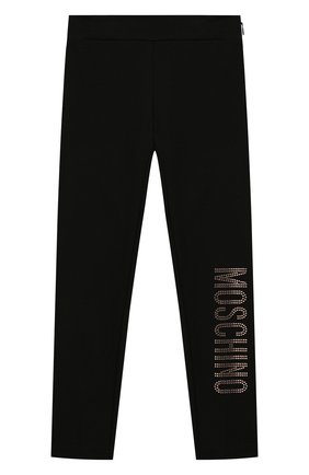 Детского брюки из вискозы MOSCHINO KID черного цвета по цене 9935 руб., арт. HAP02S/LJA02/10A-14A | Фото 1 Детского брюки из вискозы MOSCHINO KID черного цвета, арт. HAP02S/LJA02/10A-14A | Фото 1