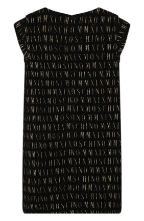 Детское платье MOSCHINO KID черного цвета по цене 31900 руб., арт. HDV08D/N0I03/10A-14A | Фото 2 Детское платье MOSCHINO KID черного цвета, арт. HDV08D/N0I03/10A-14A | Фото 2