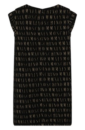 Детское платье MOSCHINO KID черного цвета по цене 31150 руб., арт. HDV08D/N0I03/4A-8A | Фото 2 Детское платье MOSCHINO KID черного цвета, арт. HDV08D/N0I03/4A-8A | Фото 2