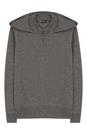 Детский кашемировый кардиган с капюшоном GIORGETTI CASHMERE серого цвета по цене 15550 руб., арт. MB452/2A-6A | Фото 1 Детский кашемировый кардиган с капюшоном GIORGETTI CASHMERE серого цвета, арт. MB452/2A-6A | Фото 1