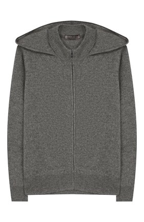 Детский кашемировый кардиган с капюшоном GIORGETTI CASHMERE серого цвета по цене 24800 руб., арт. MB452/8A-14A | Фото 1 Детский кашемировый кардиган с капюшоном GIORGETTI CASHMERE серого цвета, арт. MB452/8A-14A | Фото 1
